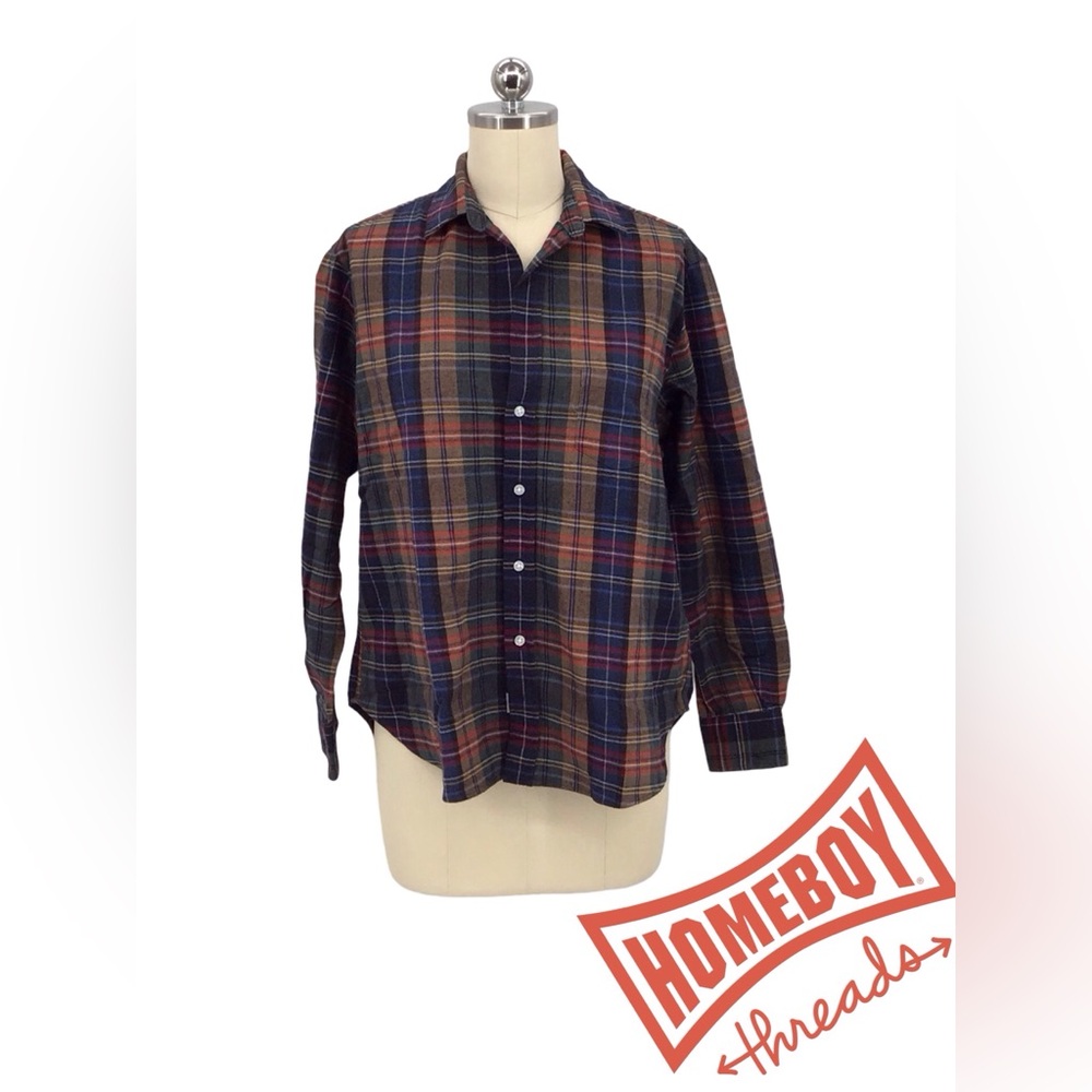 NWT Frank & Eileen Red and Blue Casual Button Down Shirt size S